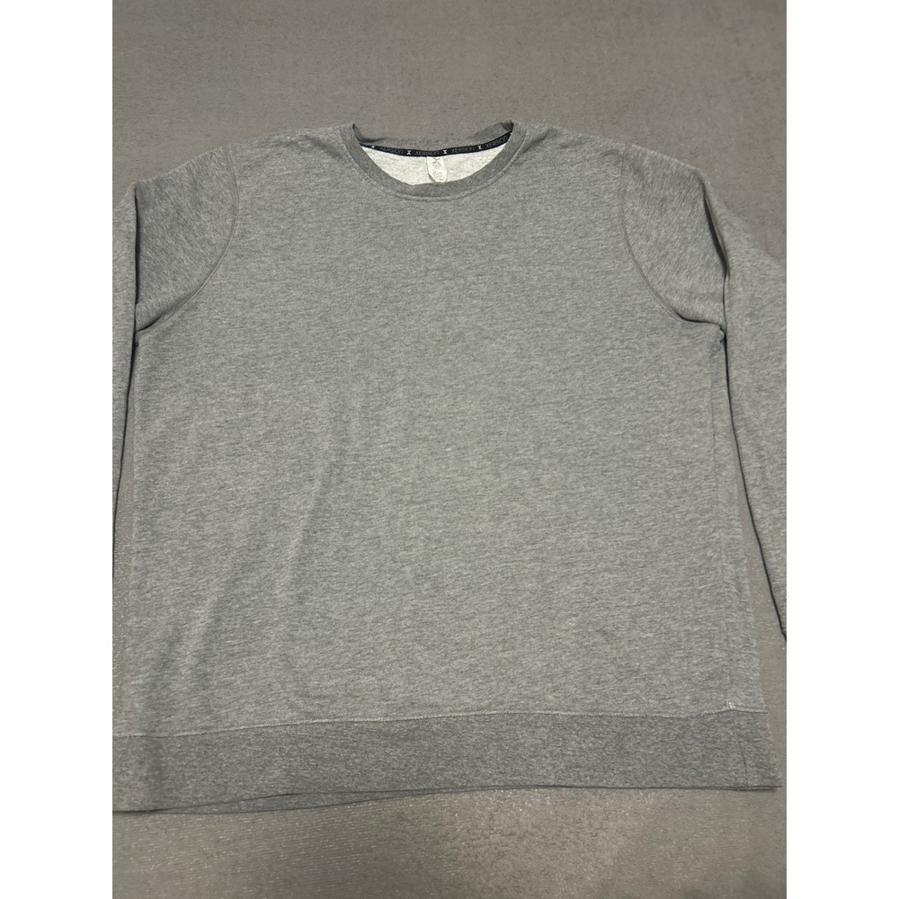 Xersion Womens XLT Heather Gray Crewneck Sweatshirt Long Sleeve Fleece Pullover